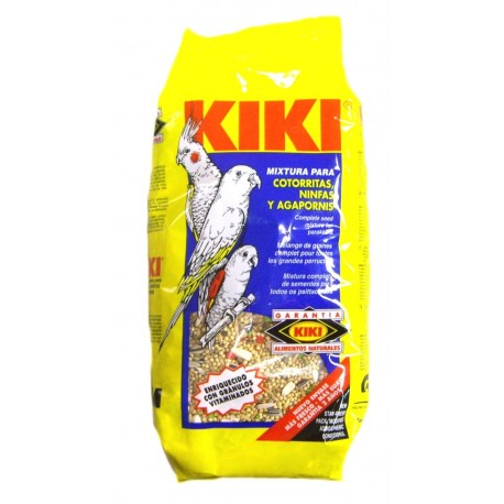 Kiki bolsa menu cotorras y agapornis 1kg