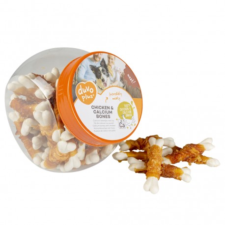 Golosina bote hueso pollo c/calcio 500g (+-48 unid.)