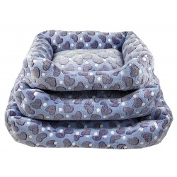 Cuna juego 3 peluche corazones celeste/gris (55-65-80cm)