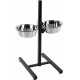 Comedero inox doble exterior 21cm elevado