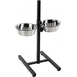 Comedero inox doble exterior 21cm elevado