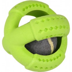 Juguete espuma sabor menta con pelota tenis 11cm