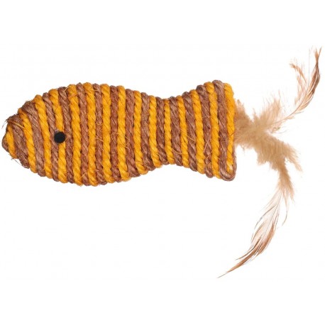 Pez de cuerda con pluma 14cm
