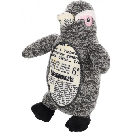 Peluche pingÜino gris 28cm