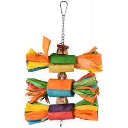 Juguete loro art madera maiz nueces 31 cm.
