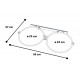 Soporte pared comederos 2x24cm