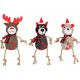 Navidad animal tela y cuerda 40cm