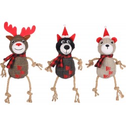 Navidad animal tela y cuerda 40cm