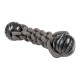 Hueso algodón eco con bolas goma negra 23cm