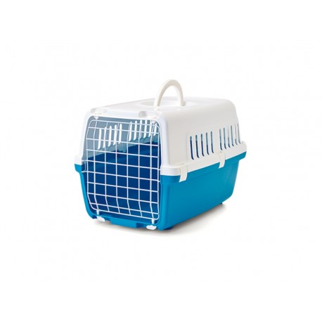 Transportin Zephos1 48x31,5x30cm azul puerta metal