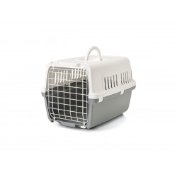 Transportin Zephos1 48x31,5x30cm gris puerta metal