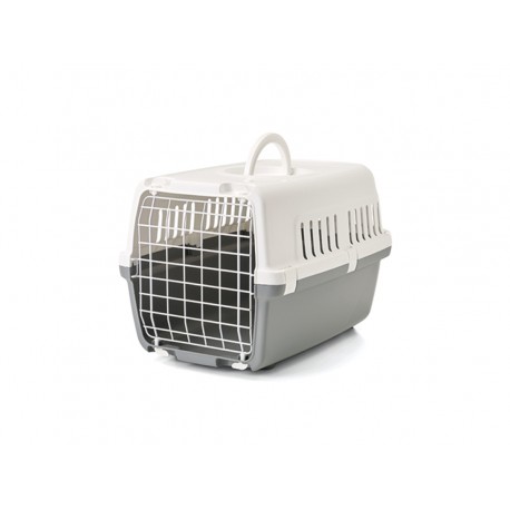 Transportin Zephos1 48x31,5x30cm gris puerta metal