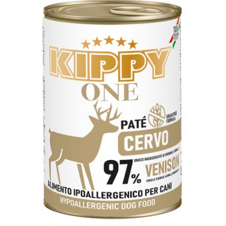 Lata Kippy dog pate hipoalergénico 400gr ciervo