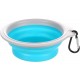 Bebedero-comedero viaje plegable bubbo celeste 375ml