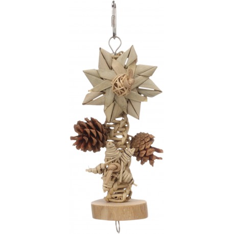 Juguete periquito Elin flor natural 23cm