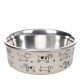Comedero inoxidable estampado dogs
