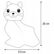 Juguete gato mapache con pluma 15cm