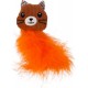 Juguete gato mapache con pluma 15cm