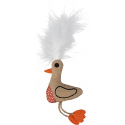 Juguete gato ave con pluma 20cm