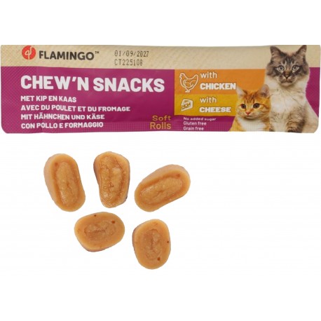 Snack gatos rollo con pollo y queso 10gr