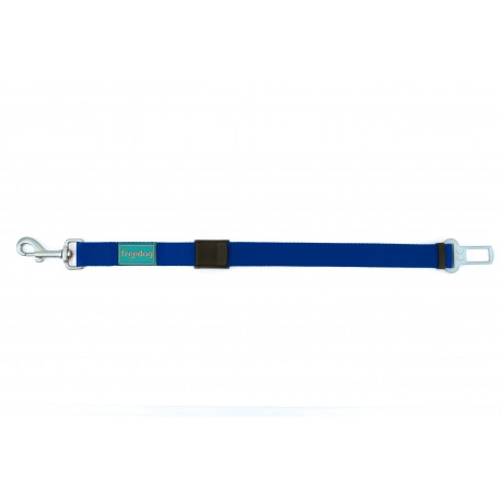 Cinturon seguridad enganche 25mmx36-56cm azul Freedog