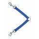 Ramal nylon acople doble 15mmx30cm azul