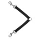 Ramal nylon acople doble 15mmx30cm negro