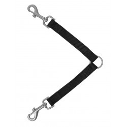 Ramal nylon acople doble 15mmx30cm negro