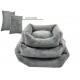 Cuna rectangular felpa gris